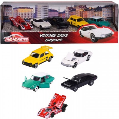 ENSEMBLE DE VOITURES MAJORETTE PAR SIMBA VINTAGE CARS 5 PIECES EN PROMOTION