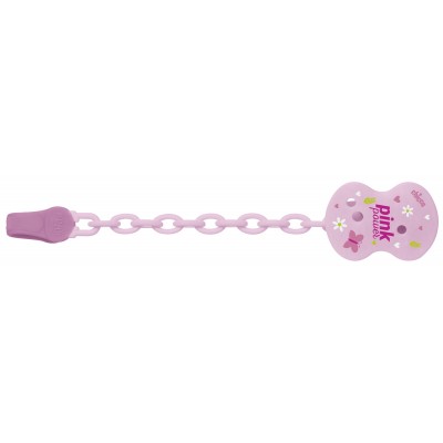 Clip Chicco Con Catenella Pink Power Rosa