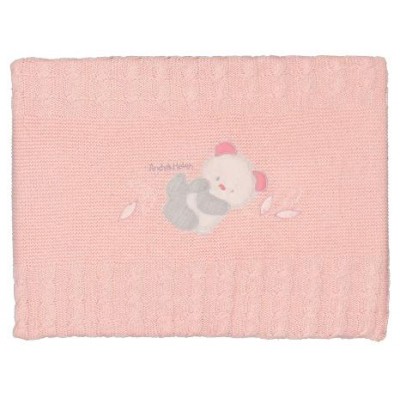 Copertina Estiva Andy & Helen per Culla Ricamata D03 Rosa
