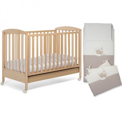 Lettino Foppapedretti Lucy Naturale con Completo Piumone Mybear