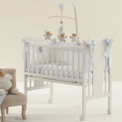 Lettino Nanan Mini-Me Puccio Azzurro con Materasso + Completo Piumone