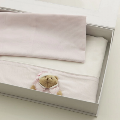 Set Lenzuola Lettino Nanan Puccio "Sei la mia stella" Rosa