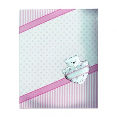 Album Nascita Innocenti Argenti Les Petits Orsetto 20x25 Rosa