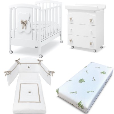 Set Erbesi Dudù Bianco Tortora