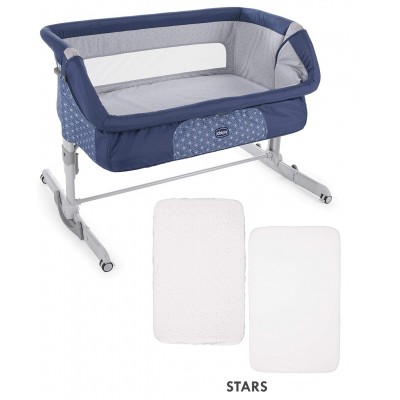Culla Chicco Next2Me Dream Navy + Set Lenzuola