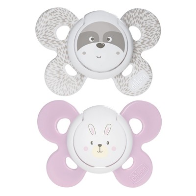 Chicco Physio Comfort Silicone Sucette 2pcs Beige Rose 0-6m