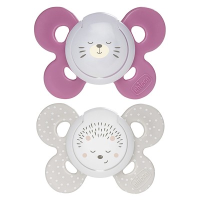 Succhietto Chicco Physio Comfort Night Silicone 2pz Rosa Beige 16-36m