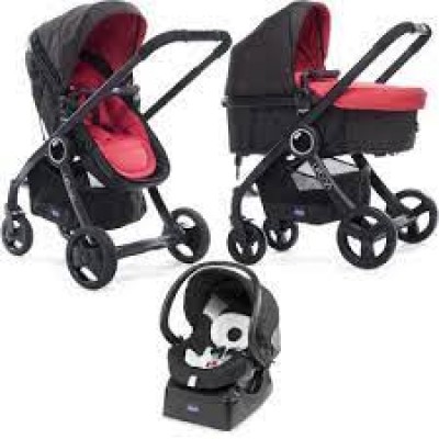 CHICCO POUSSETTE COMBINEE PACK URBAN PLUS ROUGE EN PROMOTION