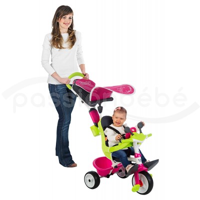 SMOBY TRICYCLE VOLUTIF DRIVER CONFORT ROSE EN PROMOTION