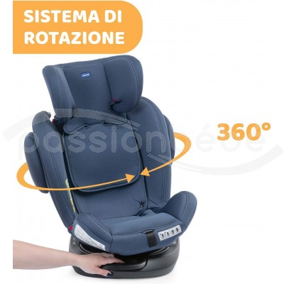 SIÈGE AUTO CHICCO ISOFIX UNICO PLUS PIVOTANT 360 NOIR 0-36 KG EN PROMOTION