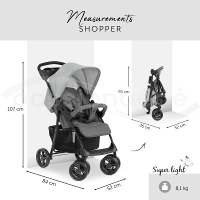 TRIO 3 EN 1 SHOPPER SLX HAUCK STONE GREY CAPACITÉ 25 KG EN PROMOTION