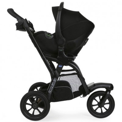 CHICCO PACK POUSSETTE TRIO ACTIV3 NACELLE ACTIV3 JET BLACK SIEGE AUTO KORY I SIZE EN PROMOTION