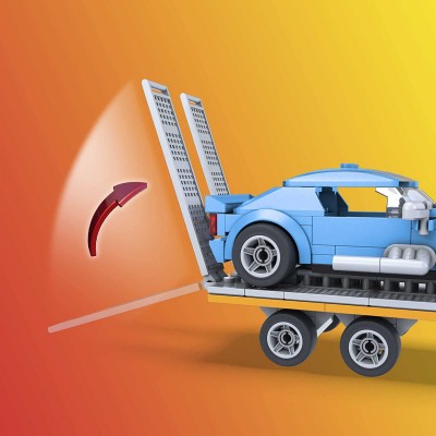 CONSTRUCTION MEGA HOT WHEELS CAMION TRANSPORTEUR EN PROMOTION