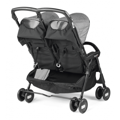 POUSSETTE JUMELLE PEG PEREGO ARIA TWIN SHOPPER CINDER EN PROMOTION
