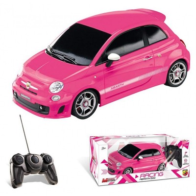 VOITURE RADIOCOMMANDEE FIAT ABARTH 500 MONDO ROSE EN PROMOTION