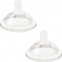 Chicco Tétine Silicone Natural Feeling Flux Variable Bout Droit X 2 4 Mois+