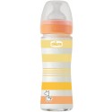 Biberon Benessere Chicco 240ml Vetro Flusso Lento Orange Neutro