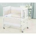 Couette Beige Coeurs + Matelas pour Berceau Bolin Bolon Allegra