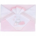 Set Lenzuola Andy & Helen per Culla Ricamato 3 pz Rosa