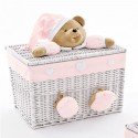 Baule Nanan Medio Puccio Bianco Rosa