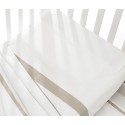 Completo Lenzuolo Lettino Erbesi Dudù 3pz Bianco Tortora
