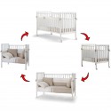 Set Pali Flippy Bianco (Lettino Trasformabile in Culla + 2 Materassi + Piumone Paracolpi)