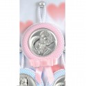 Innocenti Argenti Médaillon pour Berceau Sainte Famille Rose