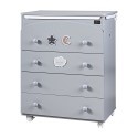 Cassettiera Fasciatoio Picci Smile Converse Grigio