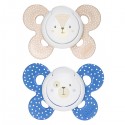 Chicco Physio Comfort Sucette Silicone 2pcs Beige Bleu 6-16m
