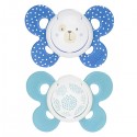  Chicco Physio Comfort Sucette en Silicone 2pcs Bleu Clair et Bleu 6-16m