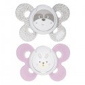 Chicco Physio Comfort Silicone Sucette 2pcs Beige Rose 0-6m