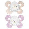 Succhietto Chicco Physio Comfort Silicone 2pz Beige Rosa 6-16m 