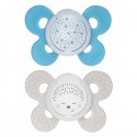 Chicco Physio Comfort Night Sucette en silicone 2pcs Bleu Clair Beige16-36m