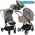 Trio TicToc Foppapedretti con Seggiolino Auto Rek i-Size Reclinabile Desert