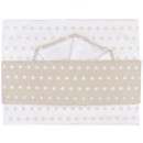 Parure Draps Brod&eacute;s Andy & Helen pour Maxi Berceau F1 Stelle Beige