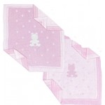 Couverture Landau Mousseline Andy & Helen Ours Rose