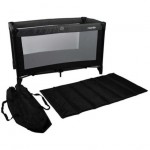 Lit Parapluie NANIA SODA - De la Naissance &agrave; 15 kg + Sac de Transport - Noir/Gris