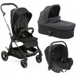 Trio Chicco One4Ever Light Pirate Black con Seggiolino Auto Kory Black