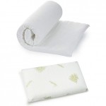 Materasso per Lettino da Campeggio Dolci Ninne Arrotolabile H4 + Cuscino Lettino Antisoffoco Memory Foam Dolci Ninne Alto H5,5
