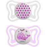 Succhietto Chicco Physio Forma Light Glow Silicone Balena Rosa 2-6 m