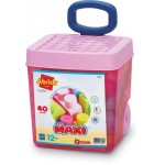 Ecoiffier Carrello rosa Rolly Mattoncini 40 pezzi Maxi