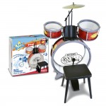 Batteria Bontempi 4 Elementi con Sgabello e Bacchette