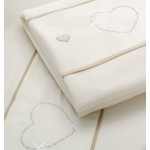 Completo Lenzuola Erbesi Cuori Bianco