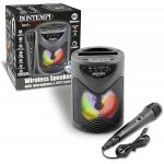 Bontempi SonicSync - Amplificateur de karaoké sans fil avec microphone dynamique, support pour smartphone, effets lumineux et effet écho 
