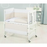 Couette Beige Coeurs + Matelas pour Berceau Bolin Bolon Allegra
