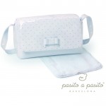 Borsa + Fasciatoio Pasito a Pasito Topito in ecopelle pois Beige /