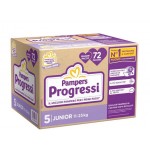 Couches Pampers Progressi Quadri Junior, Taille 5 (11-25 kg),76 pièces