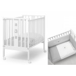 Lettino Erbesi Mini Molly Bianco Grigio + Completo Tessile