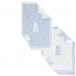 Couverture Landau Mousseline Andy & Helen Ours Bleu
