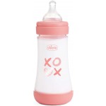 Chicco PERFECT 5 Biberon Anticolica 240 ml, Biberon Flusso Medio 2 Mesi + Bimba